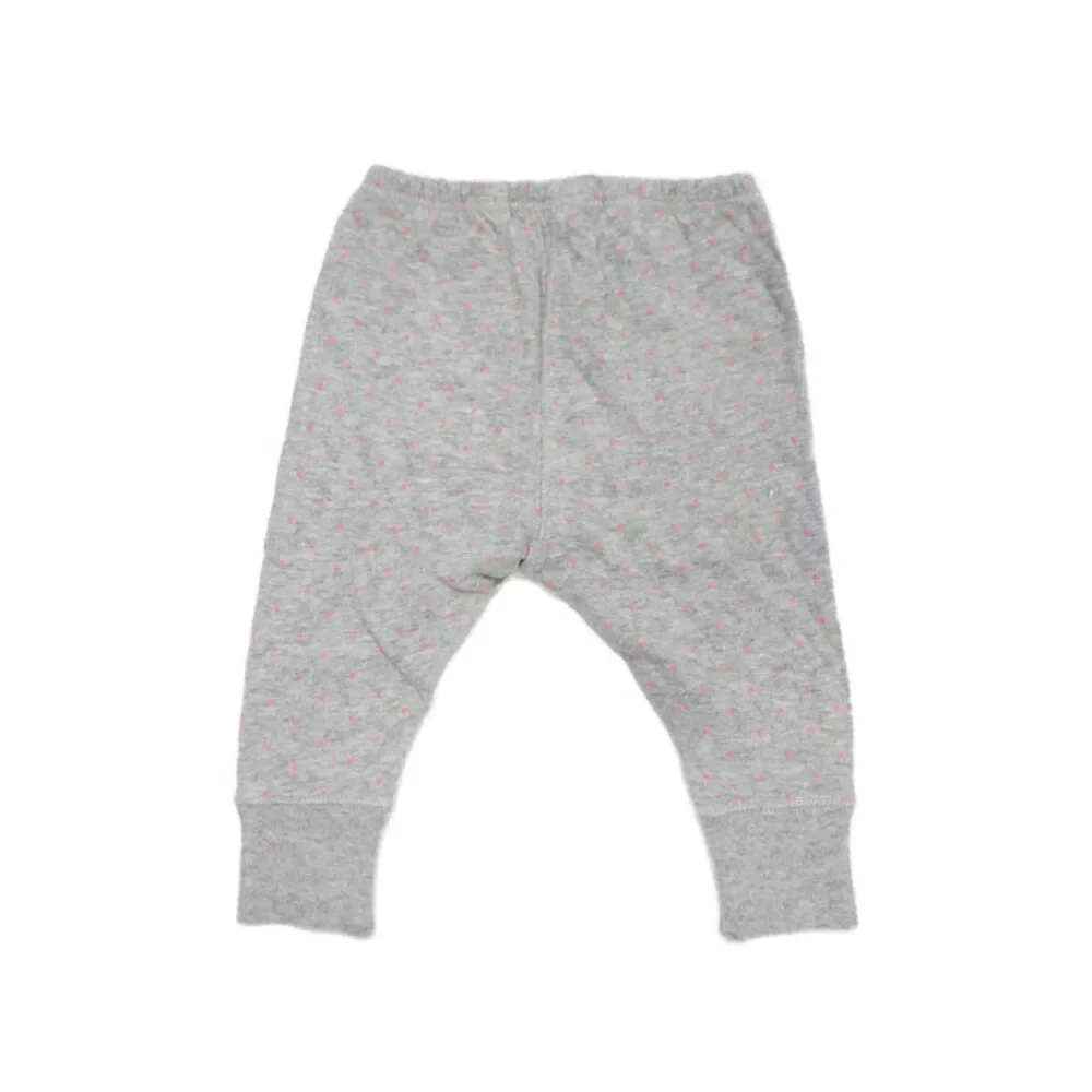 Bonpoint Girls Cotton Spotted Leggings Gray Size 3 Months